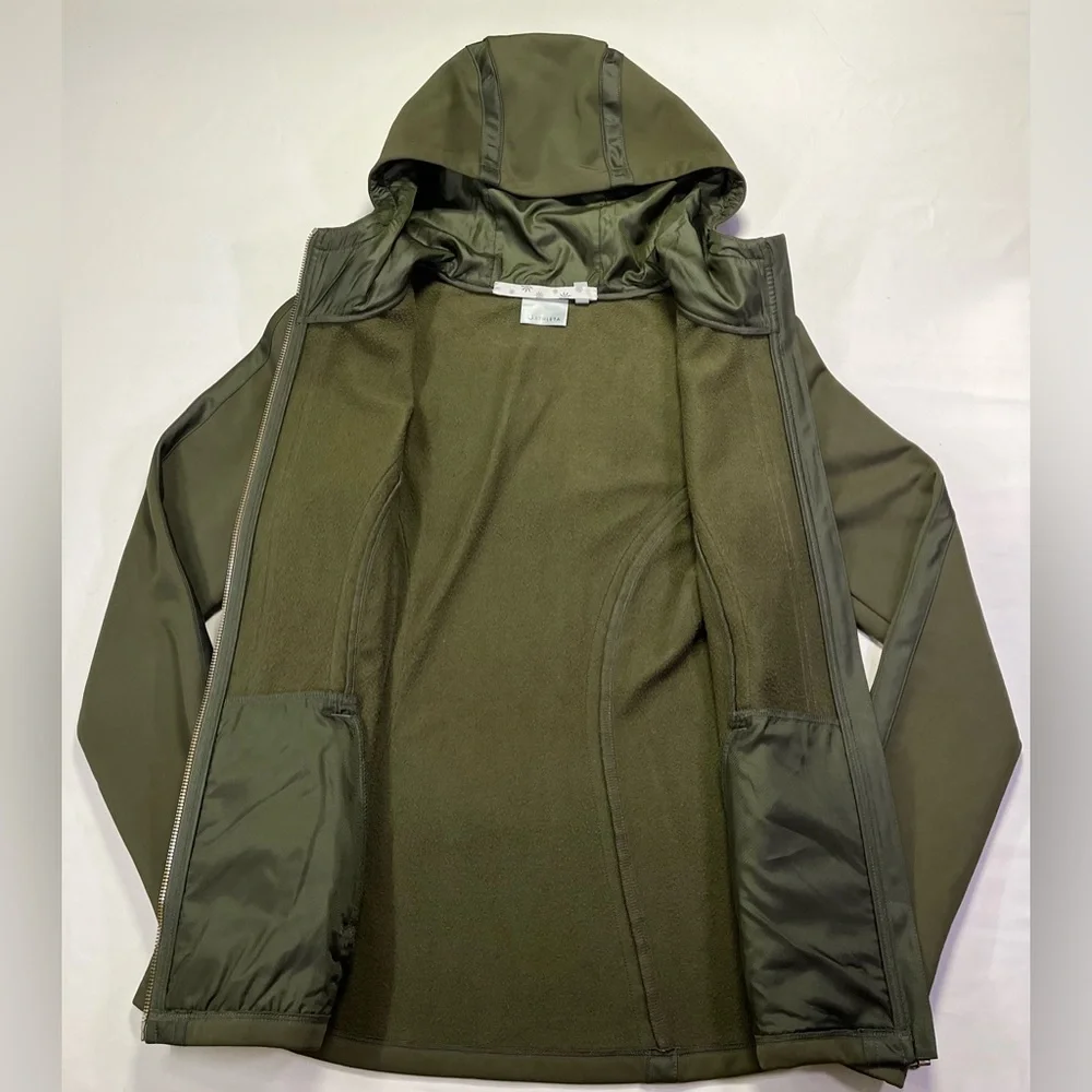 Athleta Verbier Full Zip Hooded Softshell Lined Jacket Forest Green - M - EUC! - Picture 4 of 7